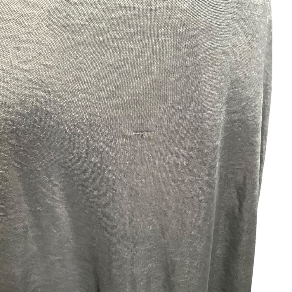 Y2K Evening Bar III Gray Cowl Neck Slip Dress Medium NWT Satin Minimalist Maxi - Picture 5 of 11